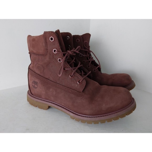 Timberland Embossed 6 inch Double Sole Premium Waterproof Boots Womens Size 10